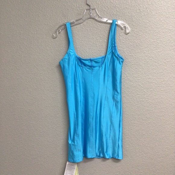 SHANI SHEMER Zoe Lycra Mini Dress Bodycon Turquoise - Picture 12 of 12